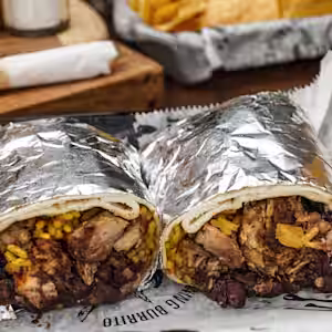 Juan's Flying Burrito signature dishes The Flying BurritoJerk Chicken BurritoBYO Mission Burrito